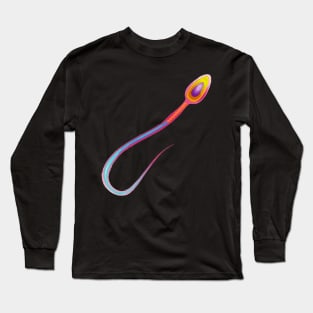 Colourful Human Sperm Microscopic. Long Sleeve T-Shirt